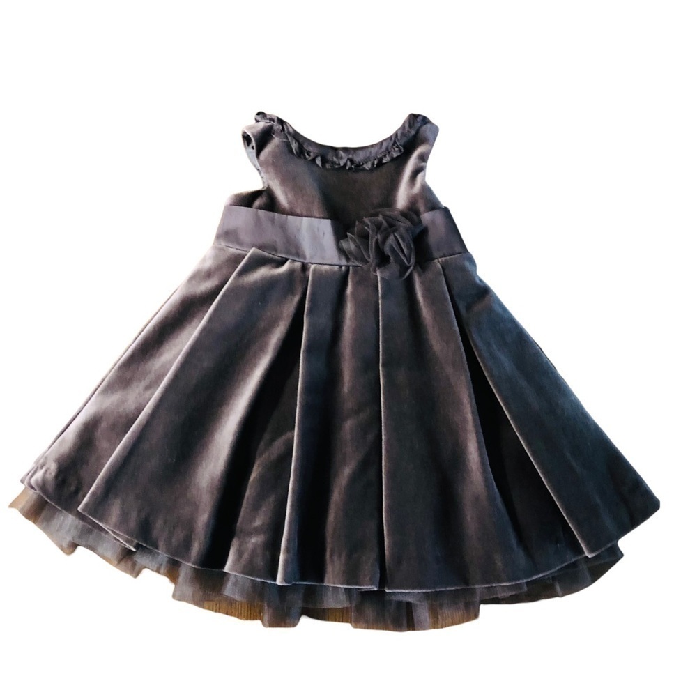 JANIE AND JACK INFANT GIRLS RICH BROWN FANCY DRESS SIZE 3-6 MONTHS